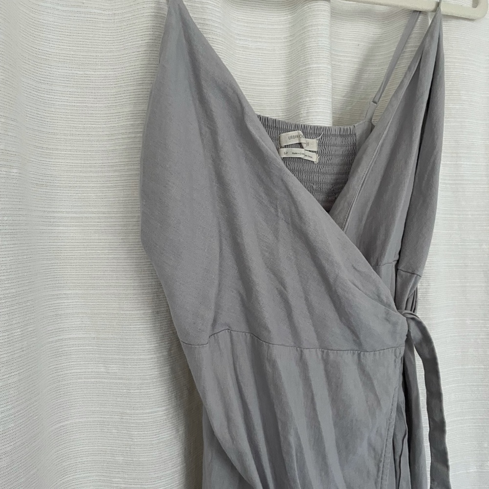 Urban outfitters linen wrap dress